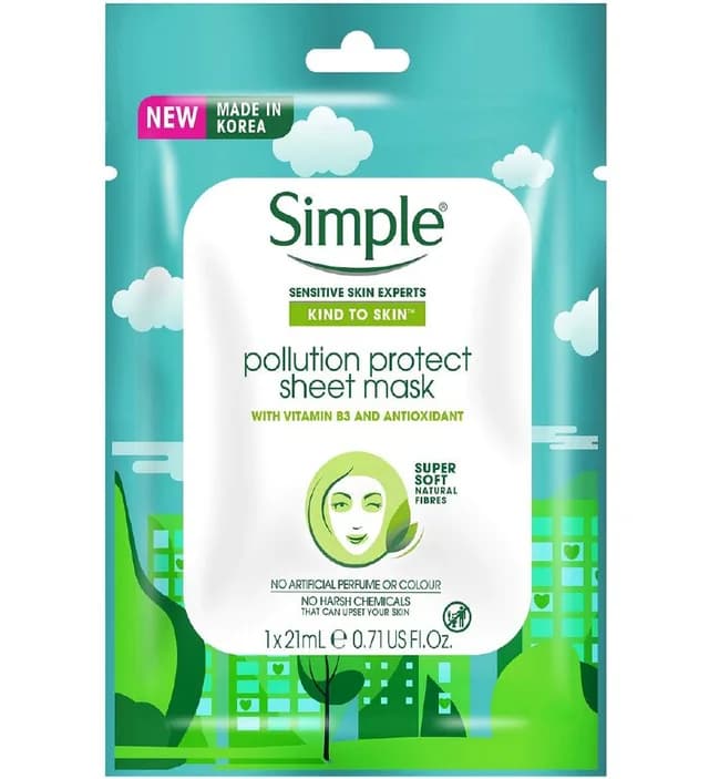 ماسک ورقه ای Pollution Protect حجم ۲۳میل سیمپل